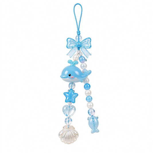 Blue Whale Ocean Phone Charm